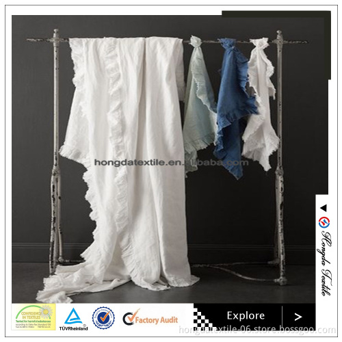 100%pure linen ruffles blankets